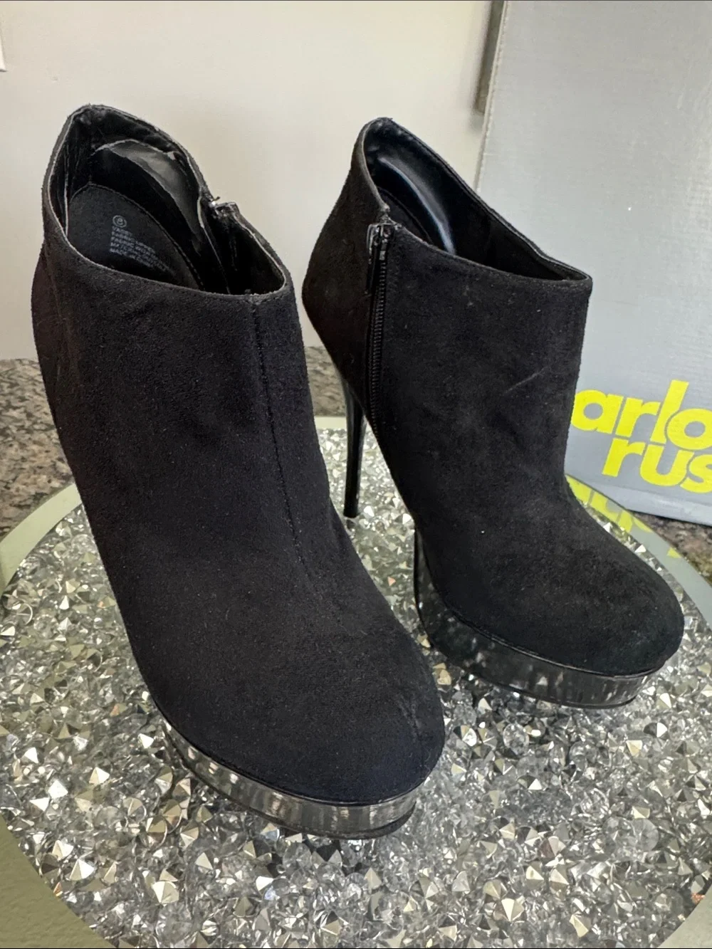 Charlotte Russe Black stiletto Platform Booties 8